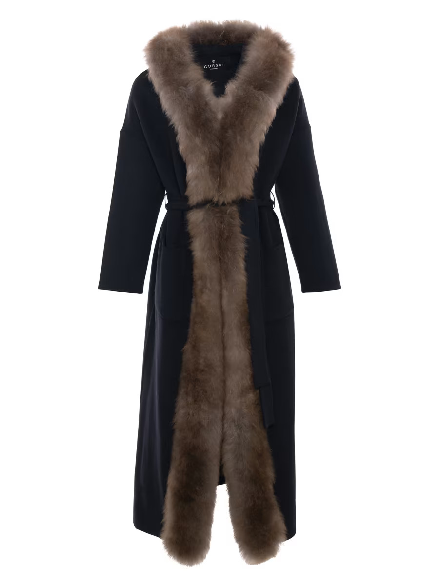 Gorski Loro Piana Cashmere Parka with Select Cashmere Goat Trim | Saks Fifth Avenue | Saks Fifth Avenue