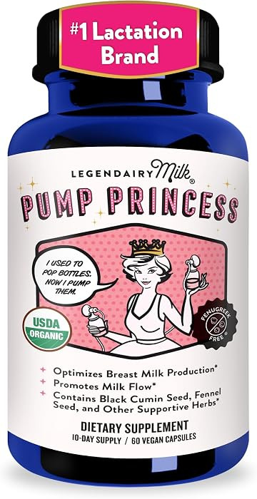 Legendairy Milk Pump Princess Lactation Supplement, Fenugreek Free, 60 Ct | Amazon (US)