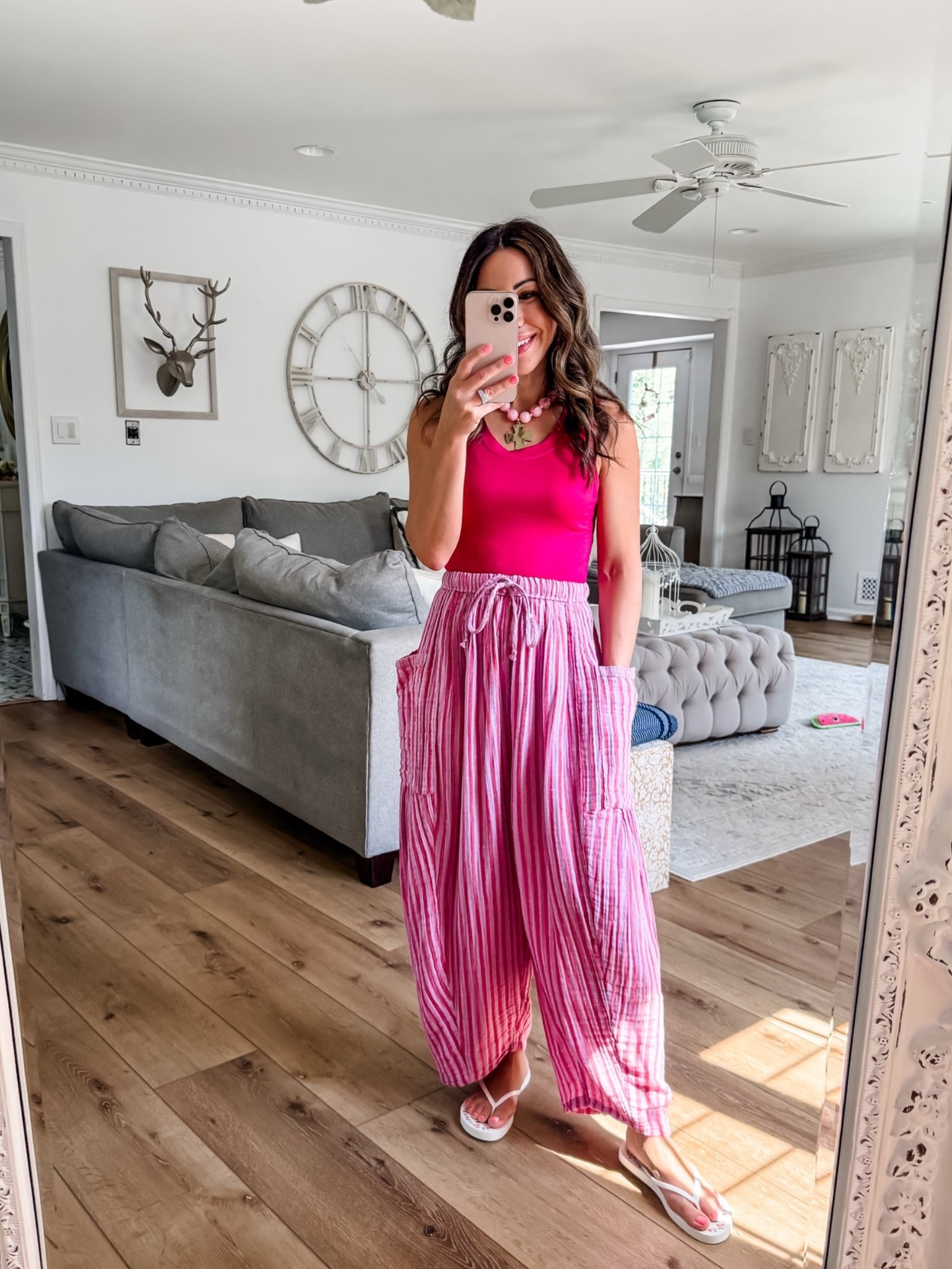 Pants Xs. Tank small. Jewelry code HOUSEOFLEO20

#LTKOver40 #LTKPetite