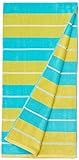 AmazonBasics Oversized Premium Beach Towels - Yellow Horizontal Stripes, 2-Pack | Amazon (US)