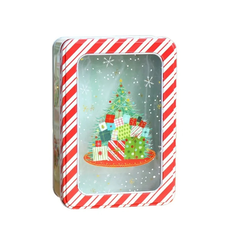 Christmas Candy Tin Box—Cookie Candy Storage Tins Christmas Cookie Tins Containers With Lids Fo... | Walmart (US)