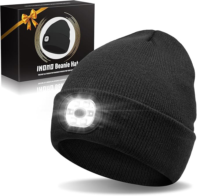 Gifts for Men Women, Stocking Stuffers for Adults Men Unisex Beanie with Light, Christmas Stockin... | Amazon (US)
