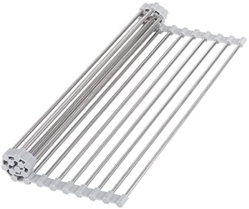Amazon.com: Hhyn Roll-Up Sink Drying Rack 17.7"(L) x 14"(W) - Multipurpose Heat Resistant Over Th... | Amazon (US)