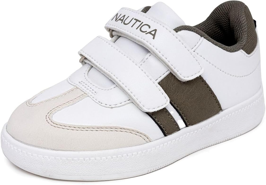 Nautica Kids' Double Strap Sneakers | Casual Athletic Shoes for Boys and Girls | Durable and Comf... | Amazon (US)