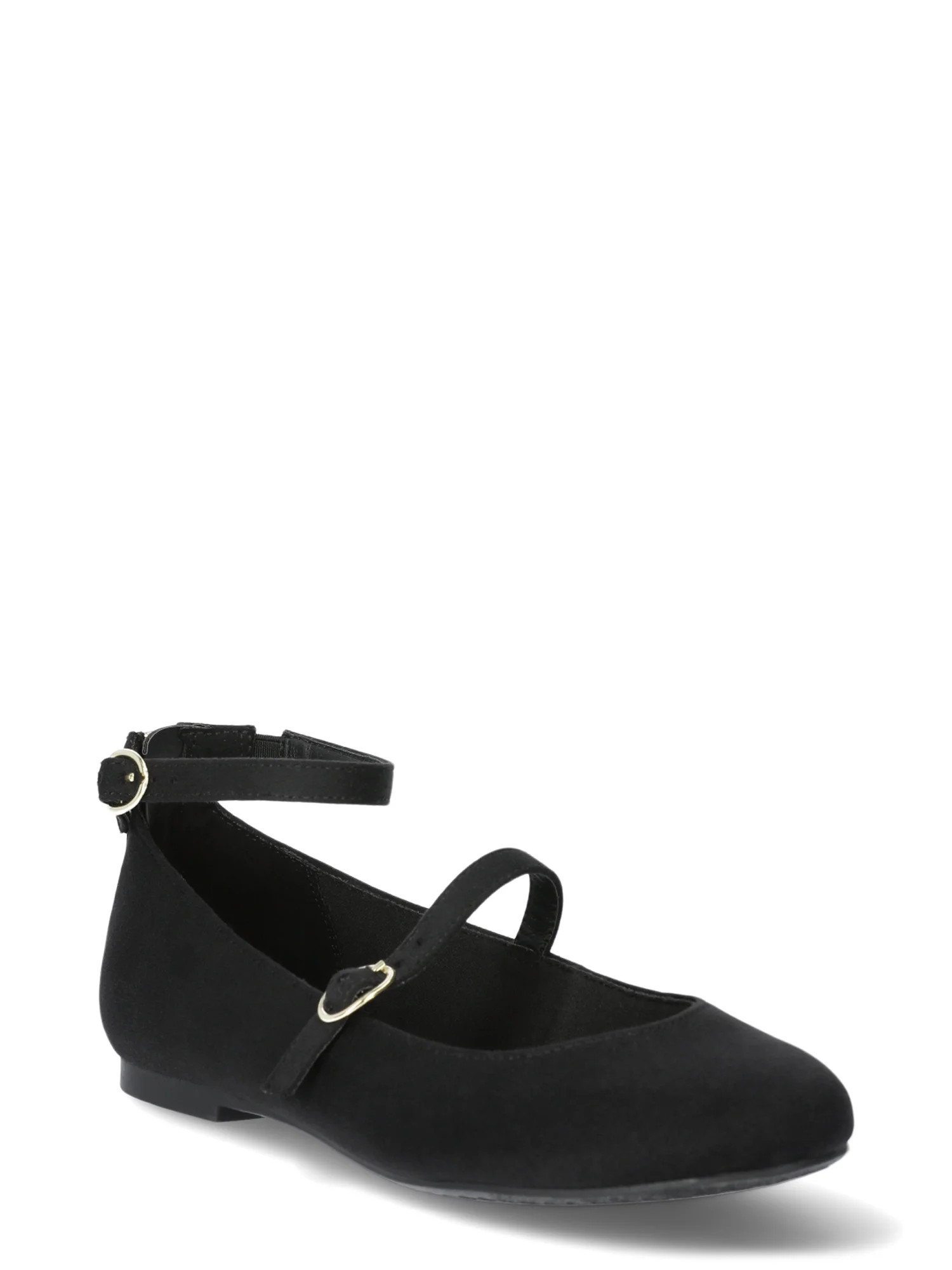 No Boundaries Women's Ankle-strap Mary Jane Flat | Walmart (US)