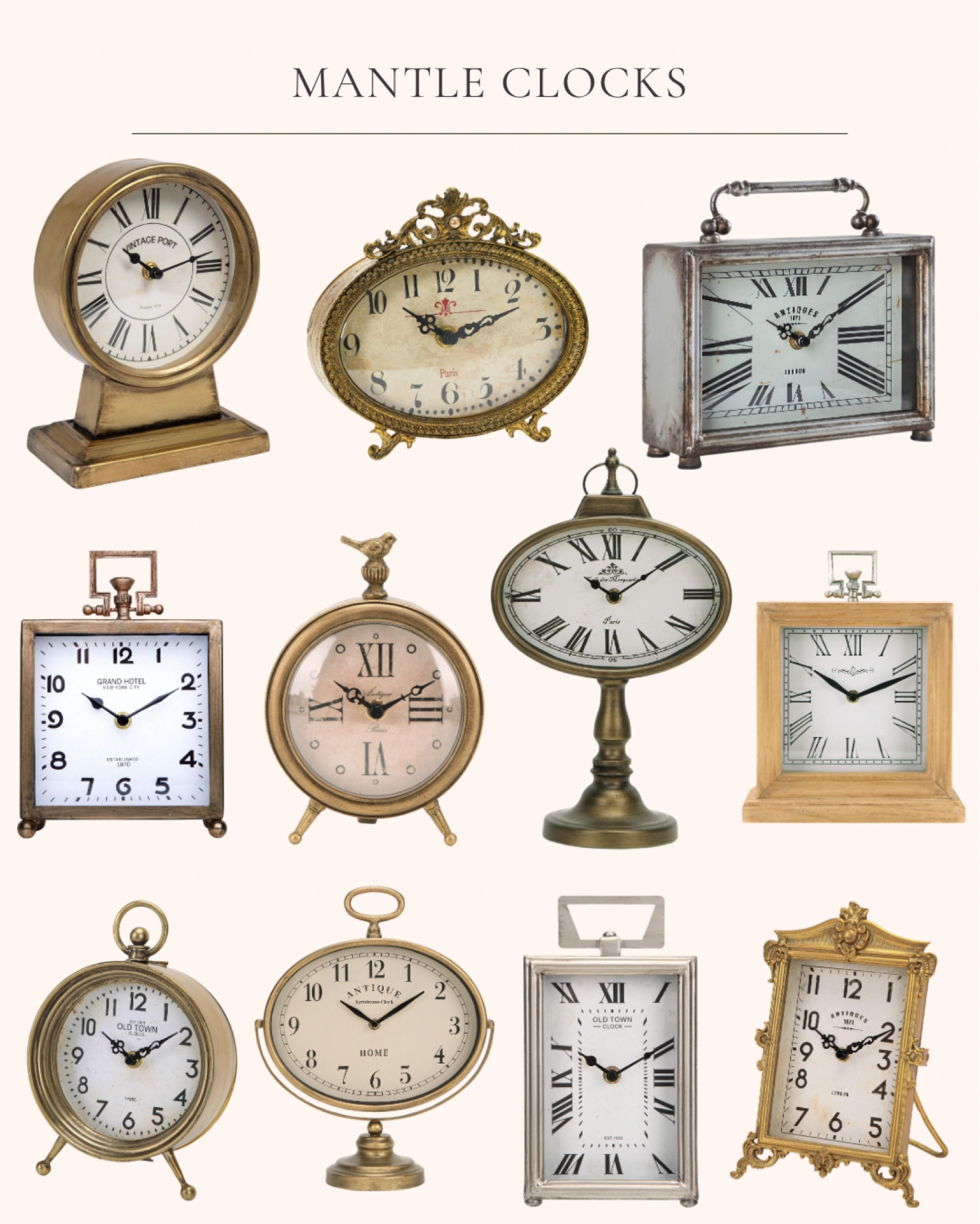 Mantle clocks. Table clocks. Desk clocks.  Home decor. Vintage shelf clocks. Large clocks. Small clocks. Metal clocks. Gold retro desk clocks. Retro silver table clocks. Vintage inspired clocks  

#LTKfindsunder50 #LTKhome