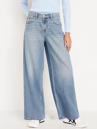 Mid-Rise Baggy Wide-Leg Jeans | Old Navy (US)