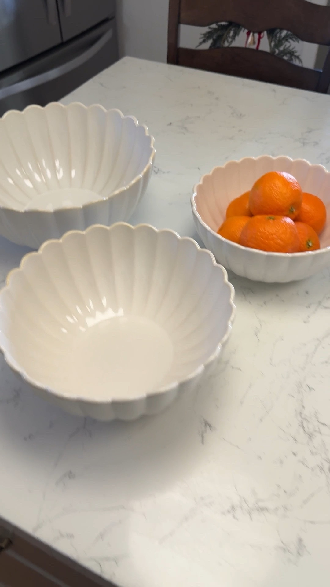 Three piece scallop bowl set is back in stock and would make a great gift idea! 
Paired with a kitchen towel, measuring cups and spoons and maybe a cookbook.  

#LTKGiftGuide #LTKHoliday #LTKHome