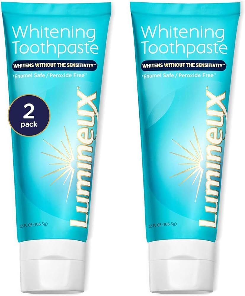 Lumineux Teeth Whitening Toothpaste 2 Pack Peroxide Free Enamel Safe for Sensitive Whiter Teeth, ... | Amazon (US)