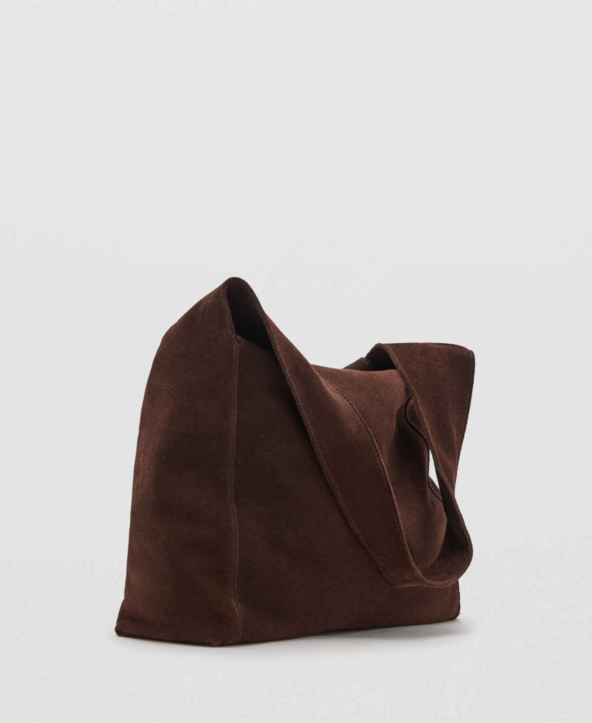 Mango Women's Suede Shoulder Bag - Chocolate | Macy's