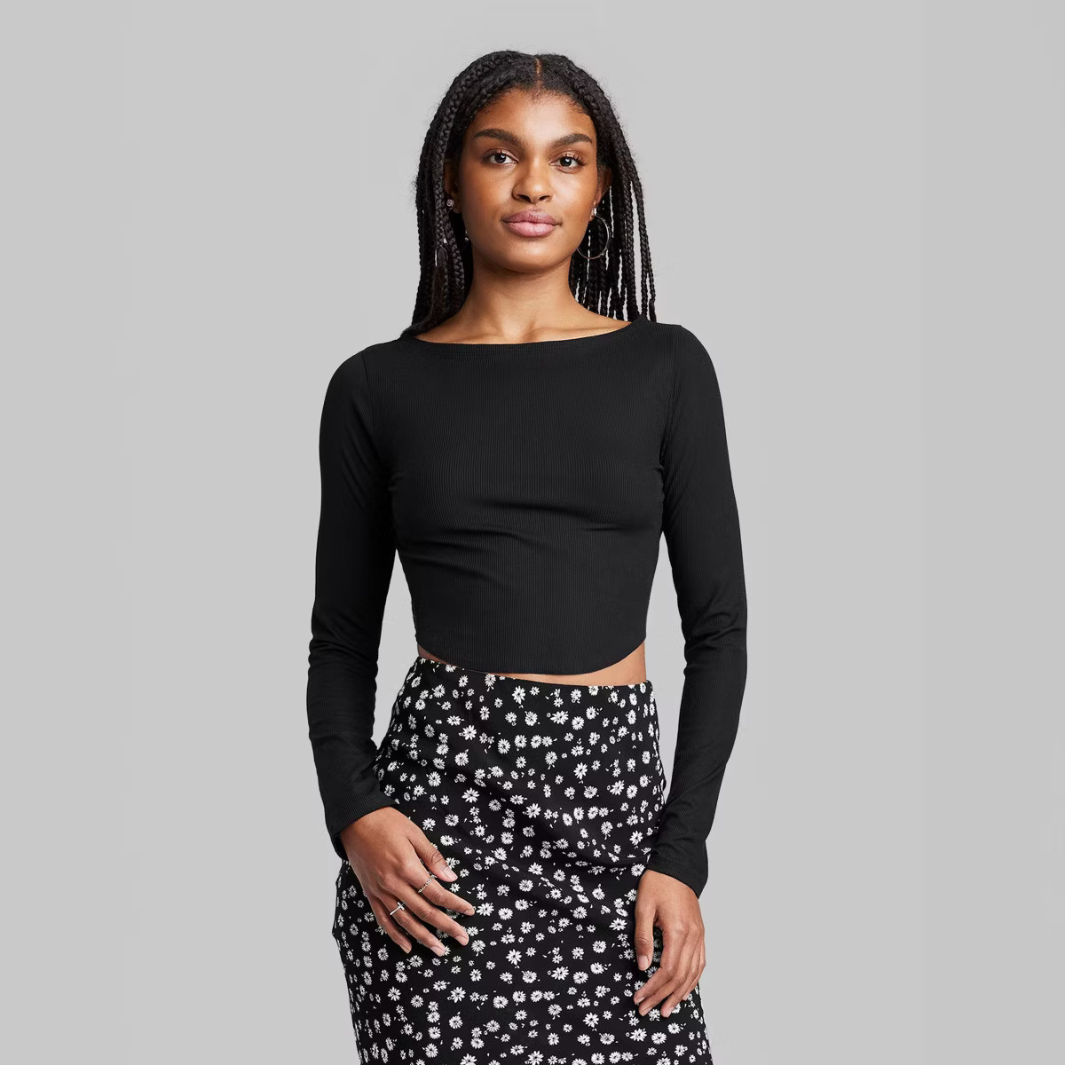 Women Long Sleeve Boat Neck T-Shirt - Wild Fable™ Light Yellow M | Target