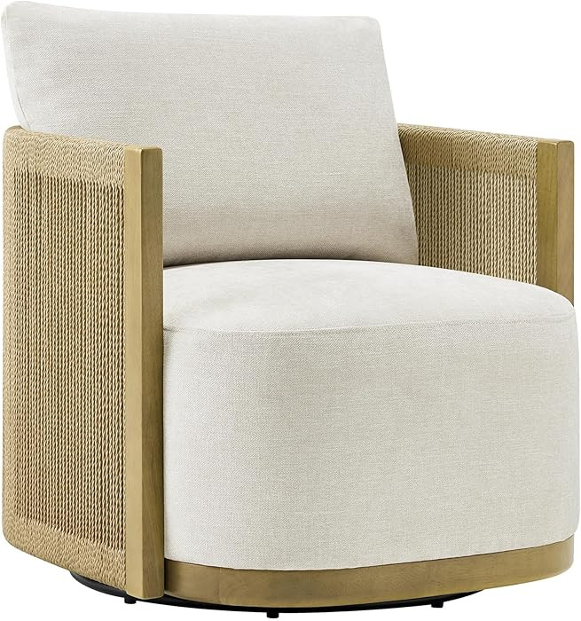 CHITA Braid Swivel Accent Chairs, Modern Comfy FSC Certified Armchair with Paper Cord & Wood Fram... | Amazon (US)