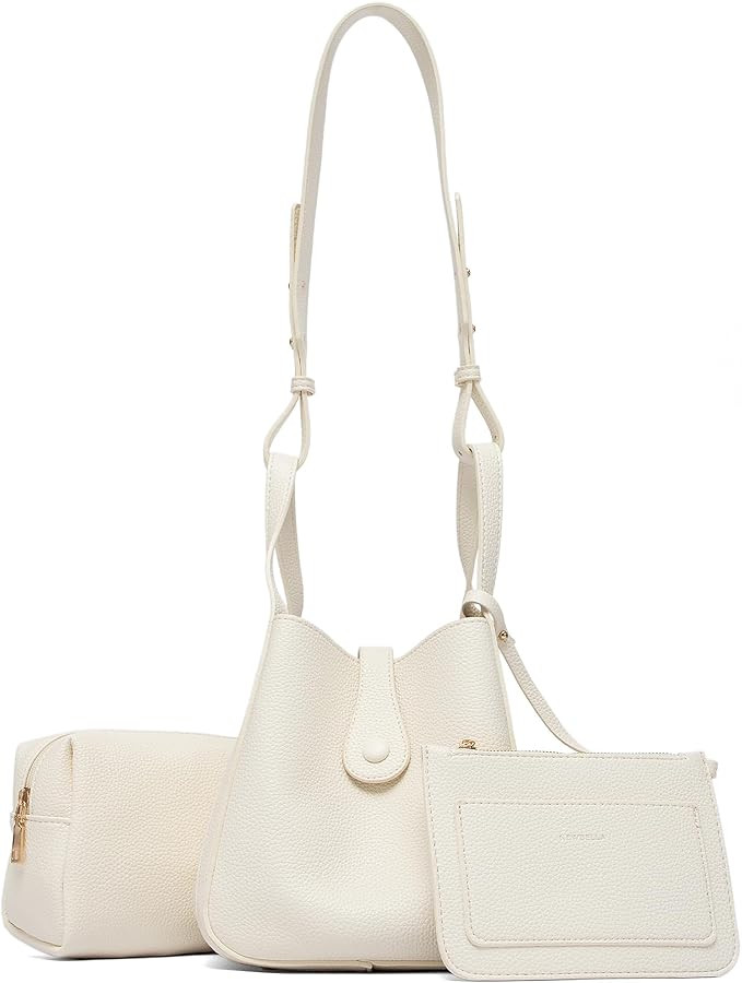 NEWBELLA Women's Bucket Bag - Square Top Handle Satchel with Crossbody Strap, Shoulder Bag for Wo... | Amazon (US)
