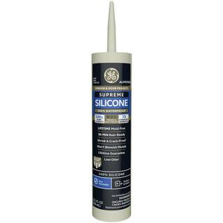 GE Supreme Silicone 10.1 oz. Almond Window and Door Caulk 2777175 - The Home Depot | The Home Depot