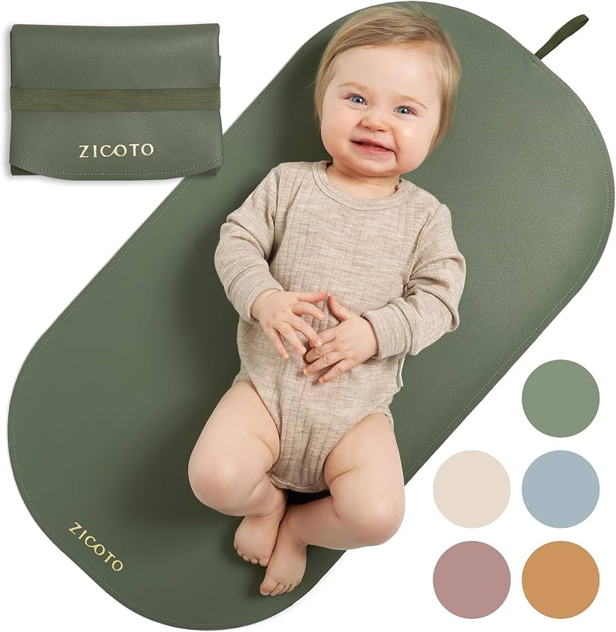 Beautiful Baby Diaper Changing Mat Made of Vegan Leather - Soft and Easy to Wipe Changing Pad for... | Amazon (US)