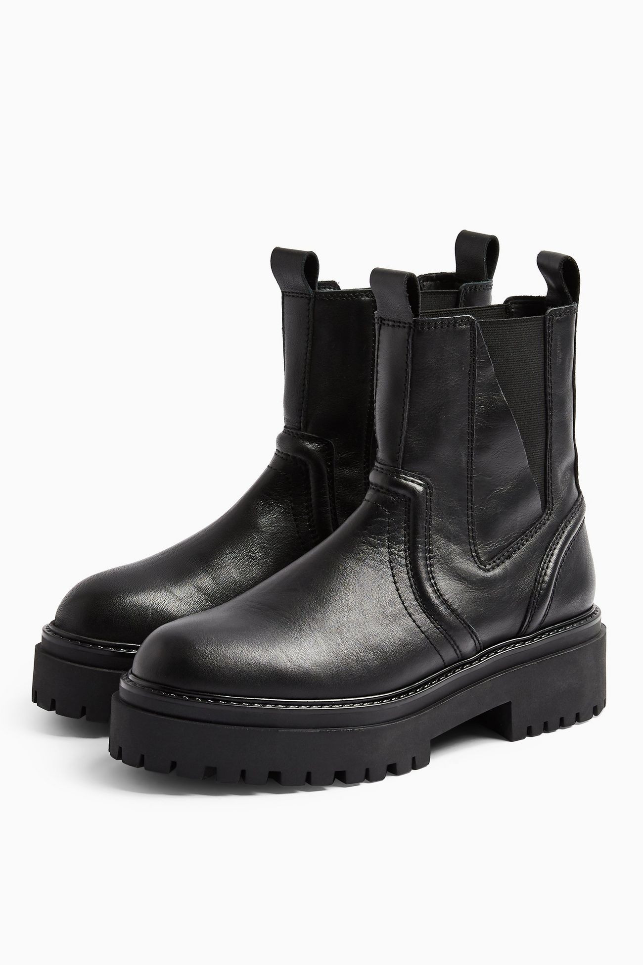 Schwarze ALBIE Chelsea-Stiefel mit dicker Sohle | Topshop DE