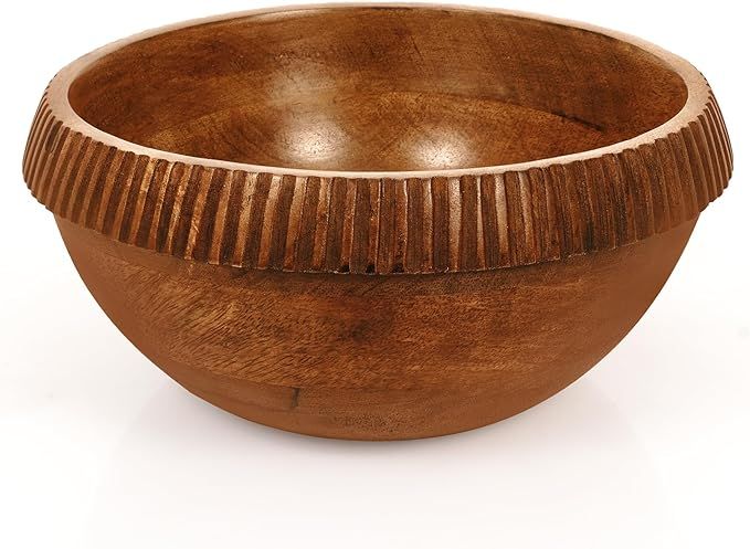 Neora Valley Medium Wood Bowls (Medium Polish, 9” x 4” x 4.6”) – Mango Wood Decorative Bo... | Amazon (US)