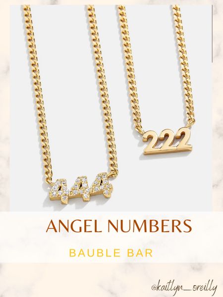 Bauble bar angel number necklaces for cute spring outfits or a cute gift for her. #LTKGiftguide 

#LTKunder100 #LTKunder50 #LTKFind #LTKstyletip #LTKSeasonal