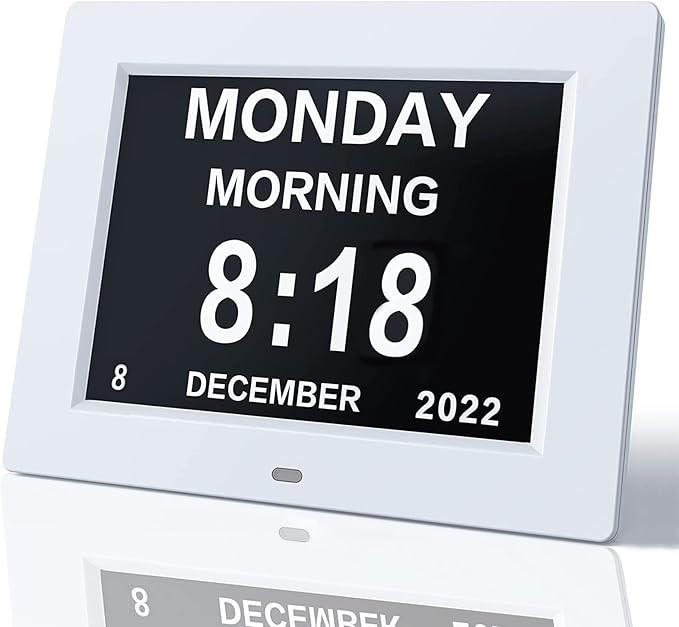 Johnziny 2023 Upgrade Large Dementia Clocks for Seniors,Digital Clock Large Display with Day and ... | Amazon (US)