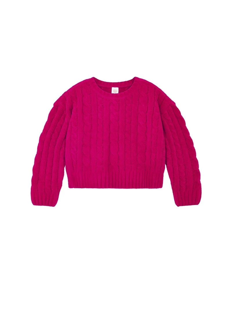 Wonder Nation Toddler Girls Cable Knit Sweater, Sizes 12M-5T - Walmart.com | Walmart (US)