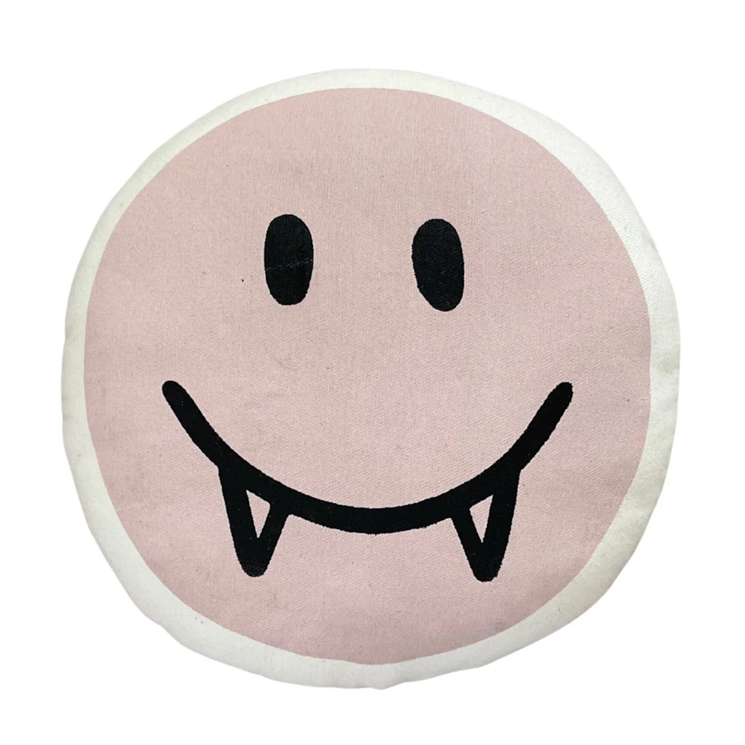 Vampire Smiley Face Pillow Halloween Theme Spooky Kids Room Decor Trick or Treat Throw Pillow Hal... | Etsy (US)