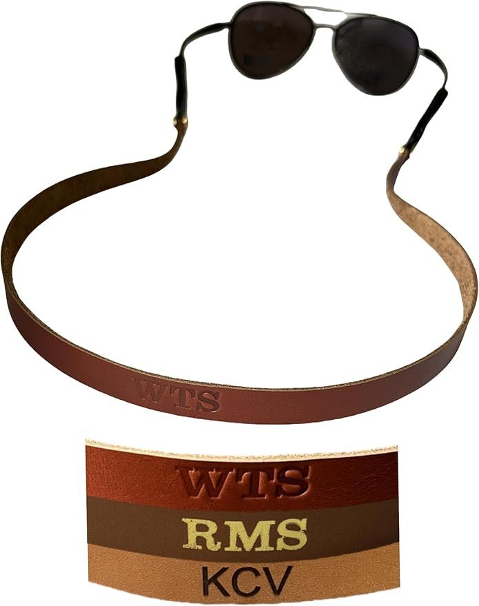 Full-grain Leather Glasses Strap Handmade Sports Sunglasses Eyeglasses Holders Around Neck Gifts ... | Amazon (US)