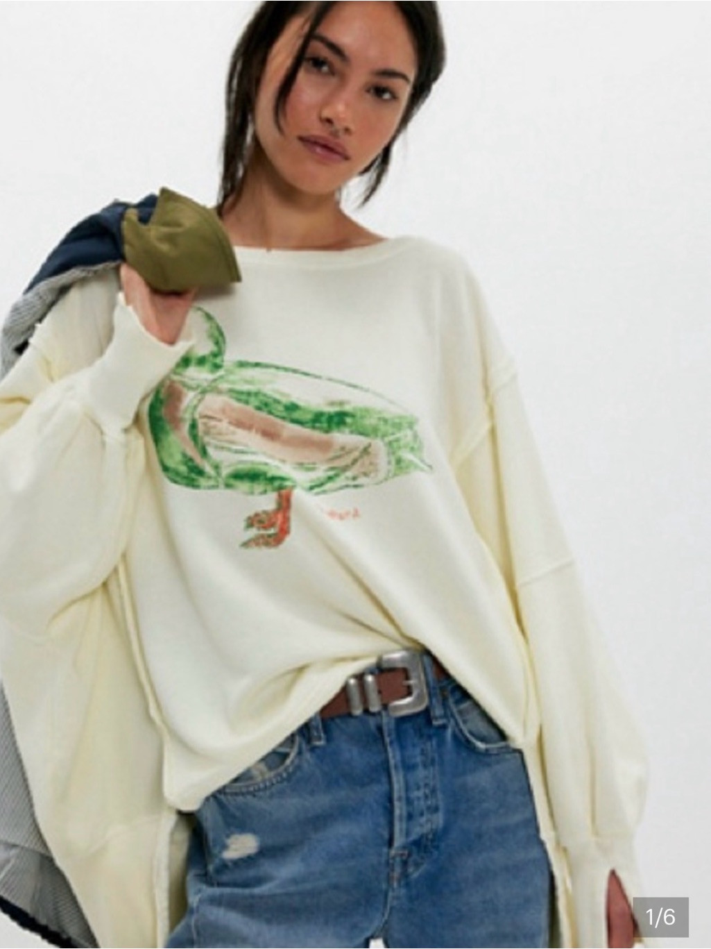 Nwt Free People Camden Pullover Sweatshirt With Mallard Duck Print | Poshmark