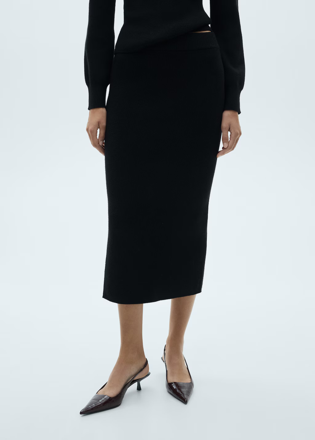 Ribbed midi skirt - Women | MANGO USA | Mango (US/MX/AU)