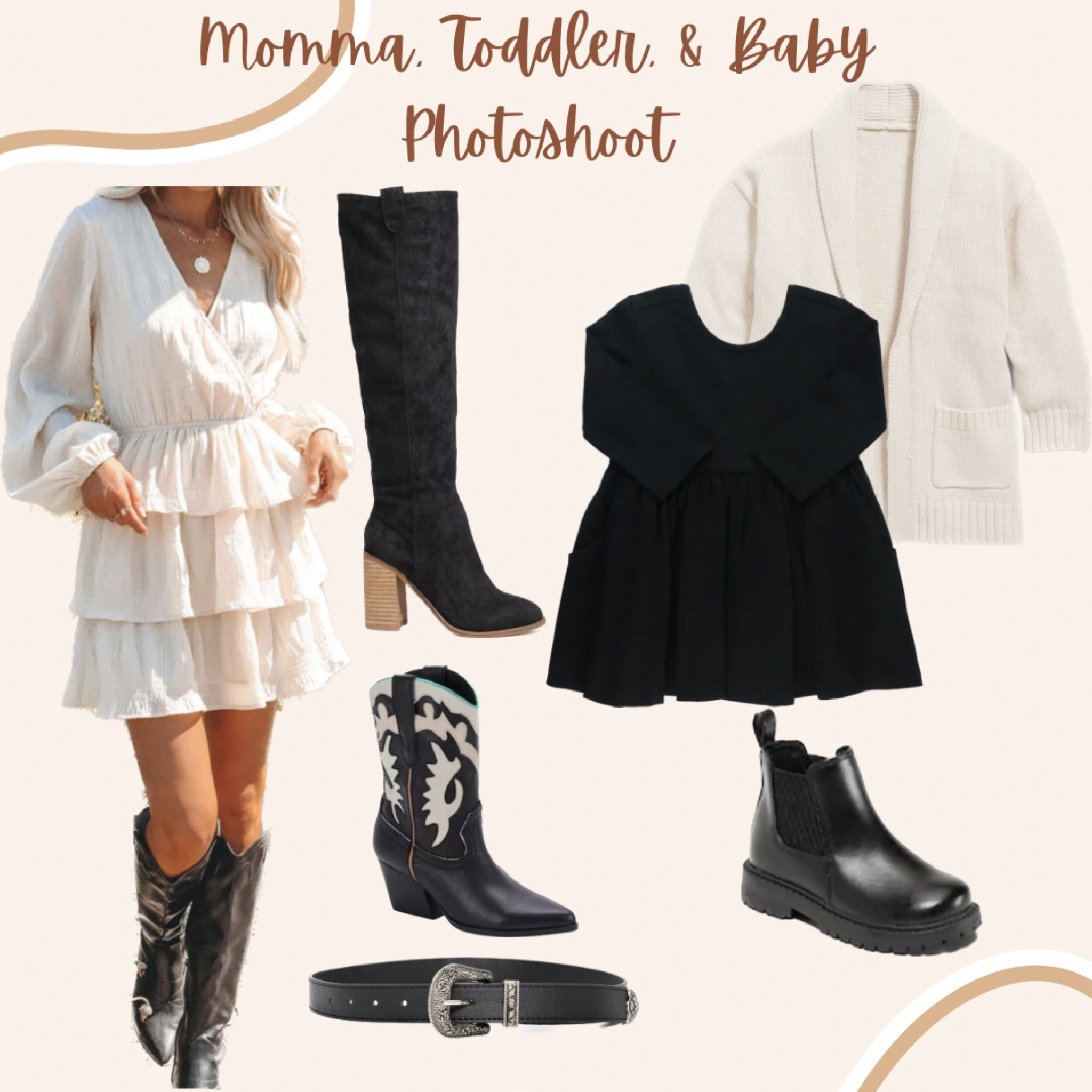 Mommy, toddler, and baby outfit inspiration idea! I love giving options to match with your little! 

Mommy and me matching | photoshoot idea | outfit inspiration | toddler girl | boots | baby boots | baby girl 

#LTKFind #LTKSale #LTKkids