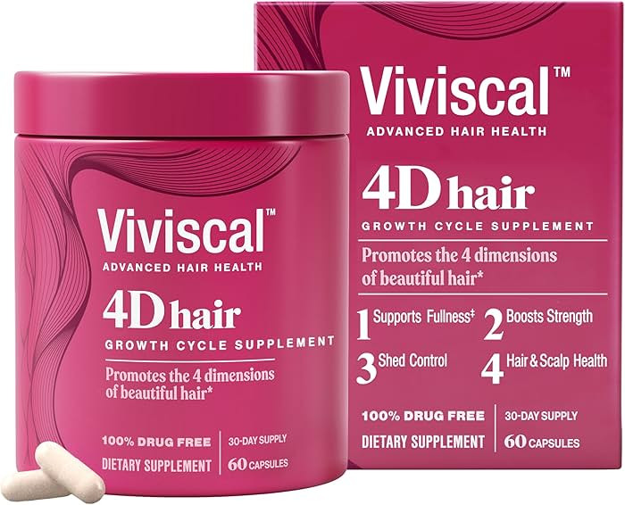 Viviscal 4D Hair Growth Cycle Supplements for Women for Full, Strong, and Healthy Hair; Made with... | Amazon (US)