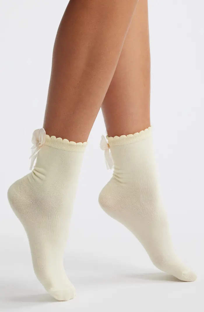 Casa Clara Lila Bow Quarter Socks | Nordstrom | Nordstrom