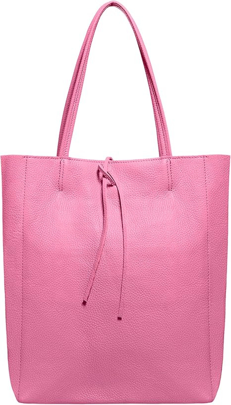 TAKEASY Women's Genuine Leather Italian Tote Bag with Zipper - Large Handbag for Shopping, Work a... | Amazon (US)