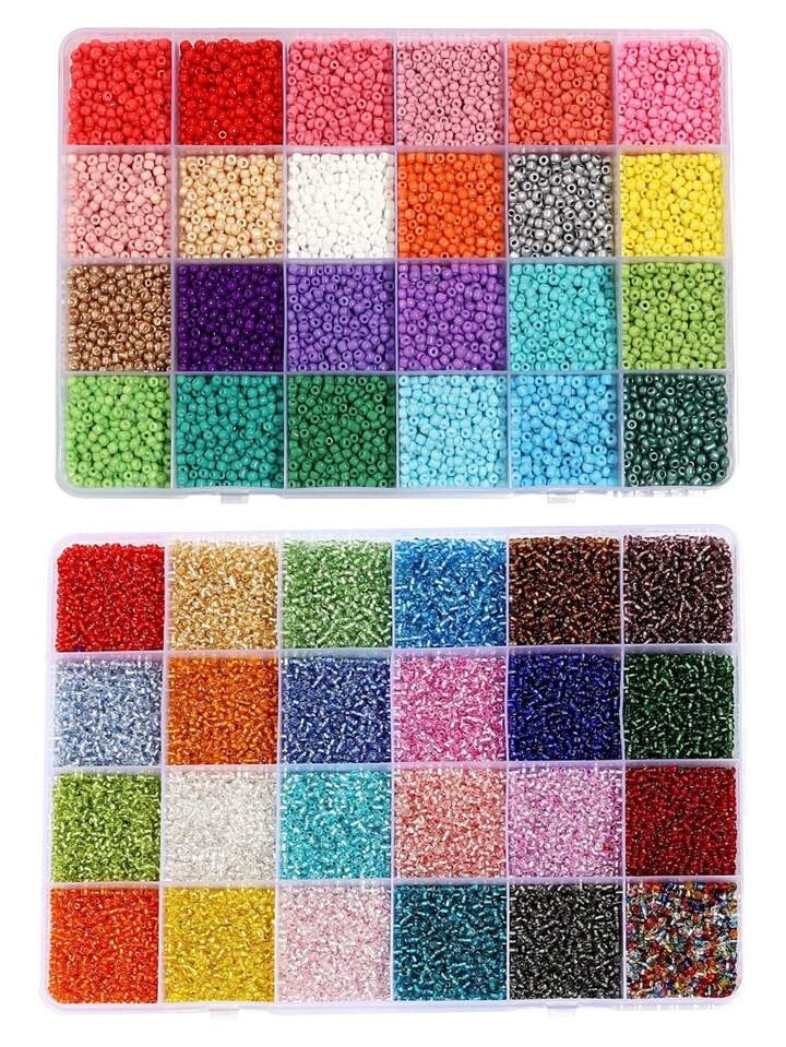 1 Caixa 2Mm Vidro Semente Miçangas Para Fabricação De Joias Suprimentos Kit Pequeno Conta Arte... | SHEIN