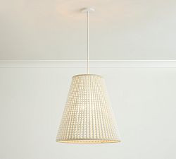 Bristol Wood Bead Tapered Pendant (24") | Pottery Barn (US)