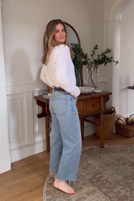 Madewell wide leg high rise jeans 

#LTKbeauty #LTKstyletip #LTKGiftGuide