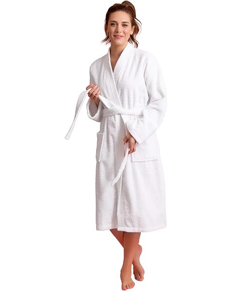 Turkish Linen Waffle Knit Lightweight Kimono Spa & Bath Robes for Women - Quick Dry - Soft | Amazon (US)