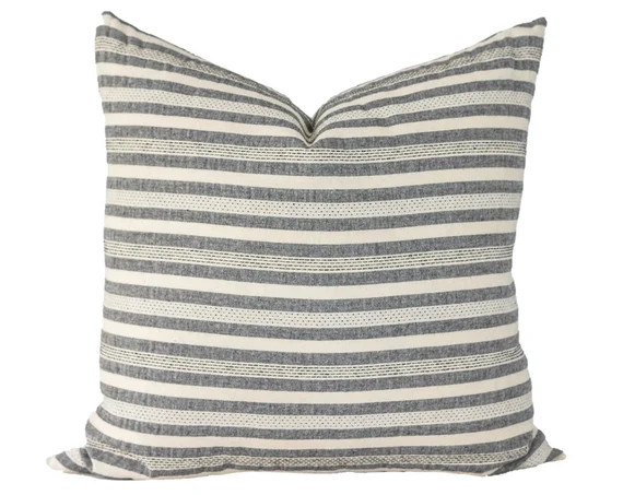 Grey Stripe Pillow Cover Gray Pillow Cover Grey Pillow Case - Etsy | Etsy (US)