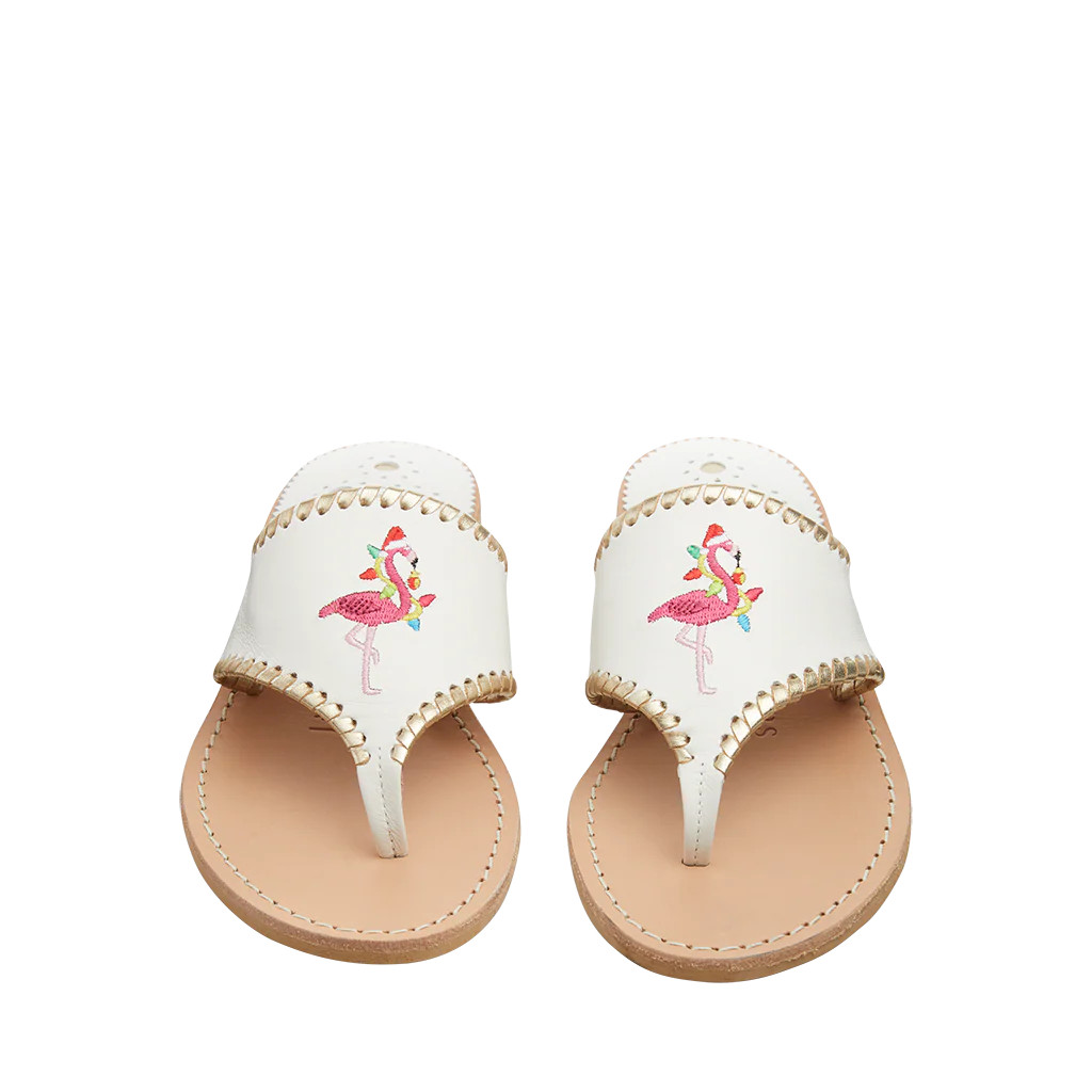 Holiday Flamingo Embroidered Sandal | Jack Rogers