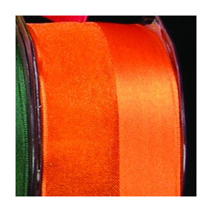 Orange French Wired Craft Ribbon 1.5" x 27 Yards | Christmas Central