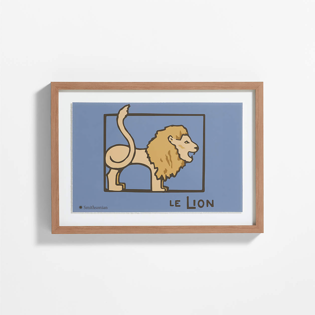 Smithsonian LeLion Framed Wall Art Print + Reviews | Crate & Kids | Crate & Barrel
