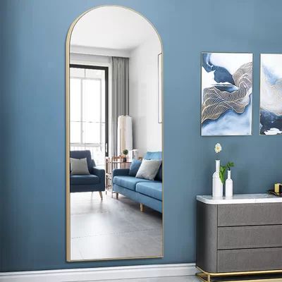 Rockwell Sleek Arched-Top Wall Mirror Everly Quinn Finish: Gold | Wayfair North America