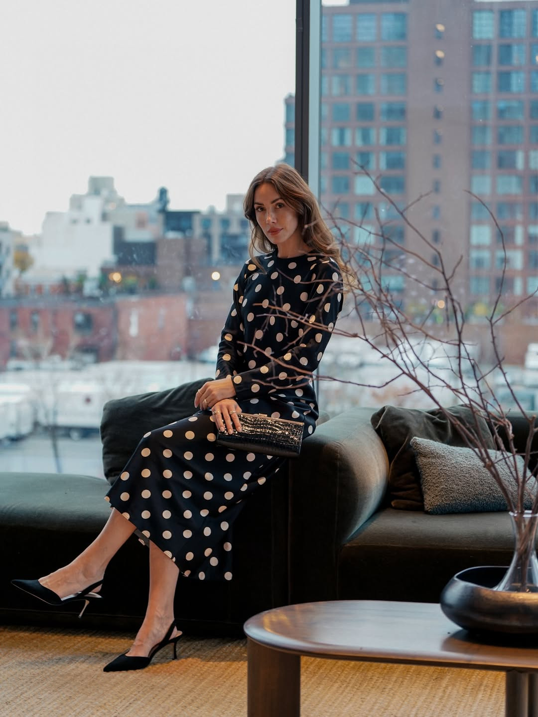 Chic polka dot dress for a night out. 

 #LTKootd #LTKParties #LTKStyleTip