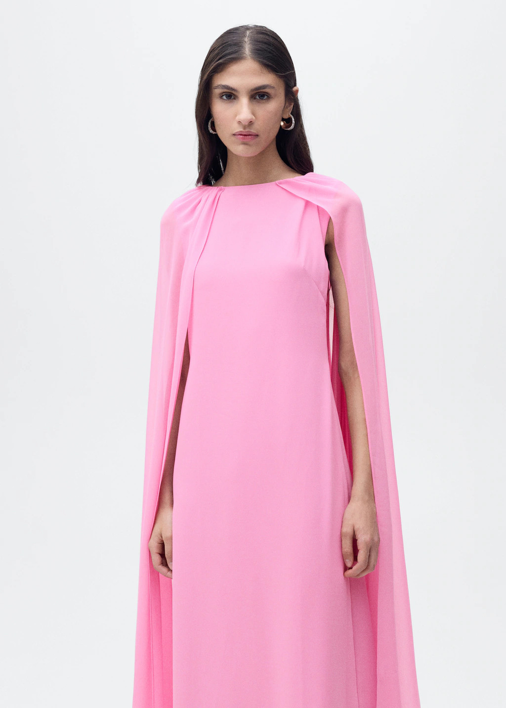 Flared cape dress - Women | MANGO United Kingdom | MANGO (UK)
