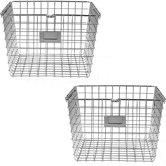 Spectrum Diversified Wire, Vintage Locker Basket Style, Rustic Farmhouse Chic Steel Storage for C... | Amazon (US)
