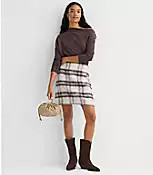 Tall Plaid Boucle Mini Skirt | LOFT