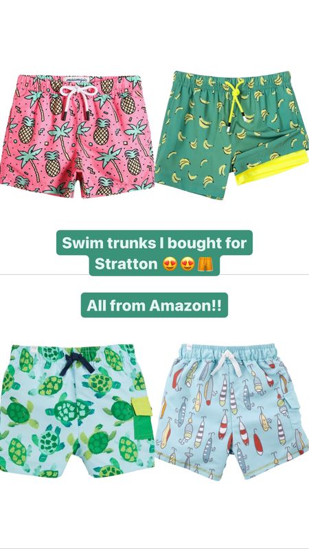 Swim trunks for toddler boys for summer 🩳☀️

#LTKKids #LTKSwim #LTKBaby