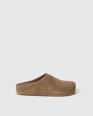 Wakelin Flat - Dark Taupe Suede | Paige