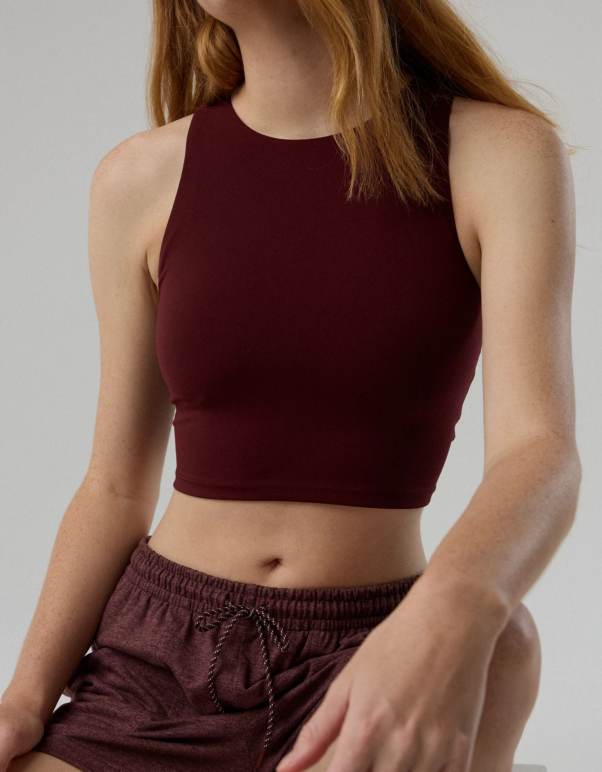 OFFLINE By Aerie Real Me XTRA High Neck Longline Sports Bra | Aerie