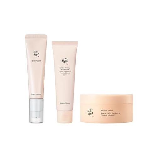 Beauty of Joseon Revive Essentials Set Firming Moisturizer & Eye Serum and Under Eye Patch Korean Skincare for Women and Men | Amazon (US)