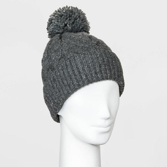 Women's Cable Knit Pom Beanie - Universal Thread™ One Size | Target